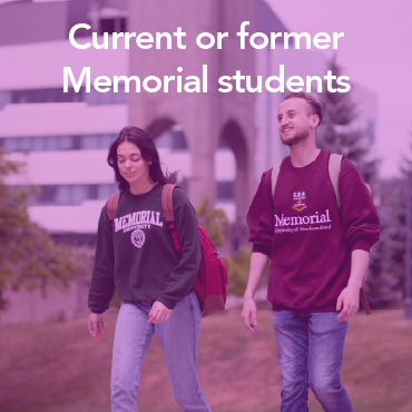 Text reads current or former Memorial students