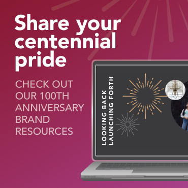 Share your pride and check out the 100th anniversary brand resources.