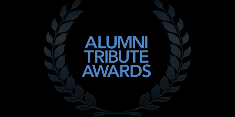 Photo that says Alumni Tribute Awards