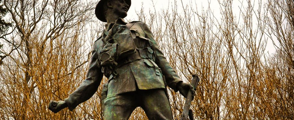 The Fighting Newfoundlander statue Bowring Park, St. John's NL