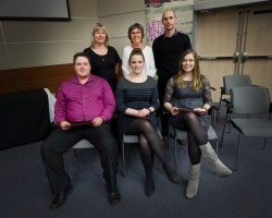 Archaeology Students photographed at the Dean's List 2013-2014 ceremony