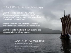 Poster for ARCH 3592: Norse Archaeology course
