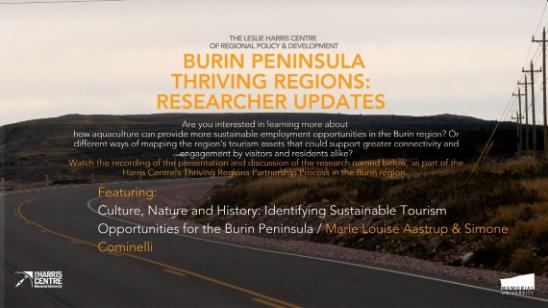 Video Recording of Burin TRPP session with Marie and Simone on Tourism