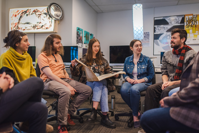 Students sitting in a circle in MEARL