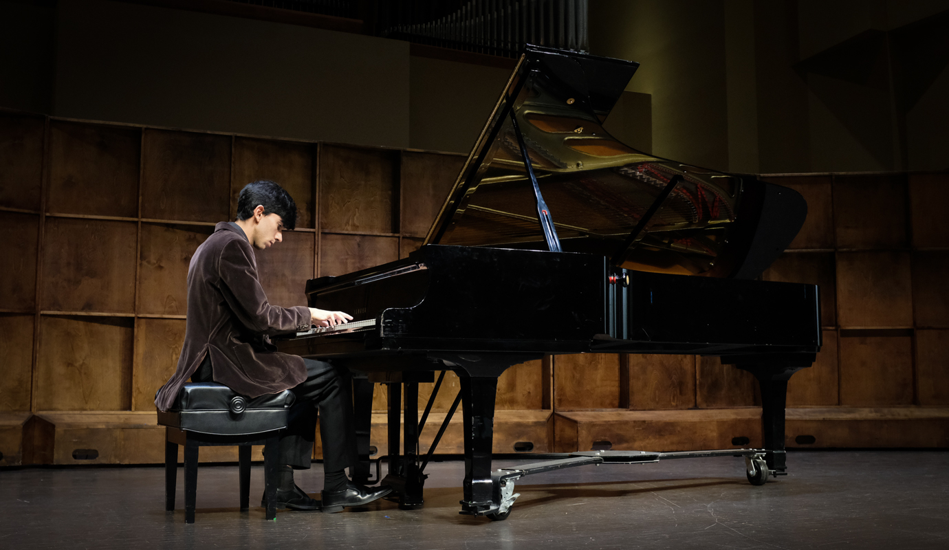 David Eguiguren performing on piano.