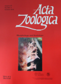 Cover Acta Zoologica 2016
