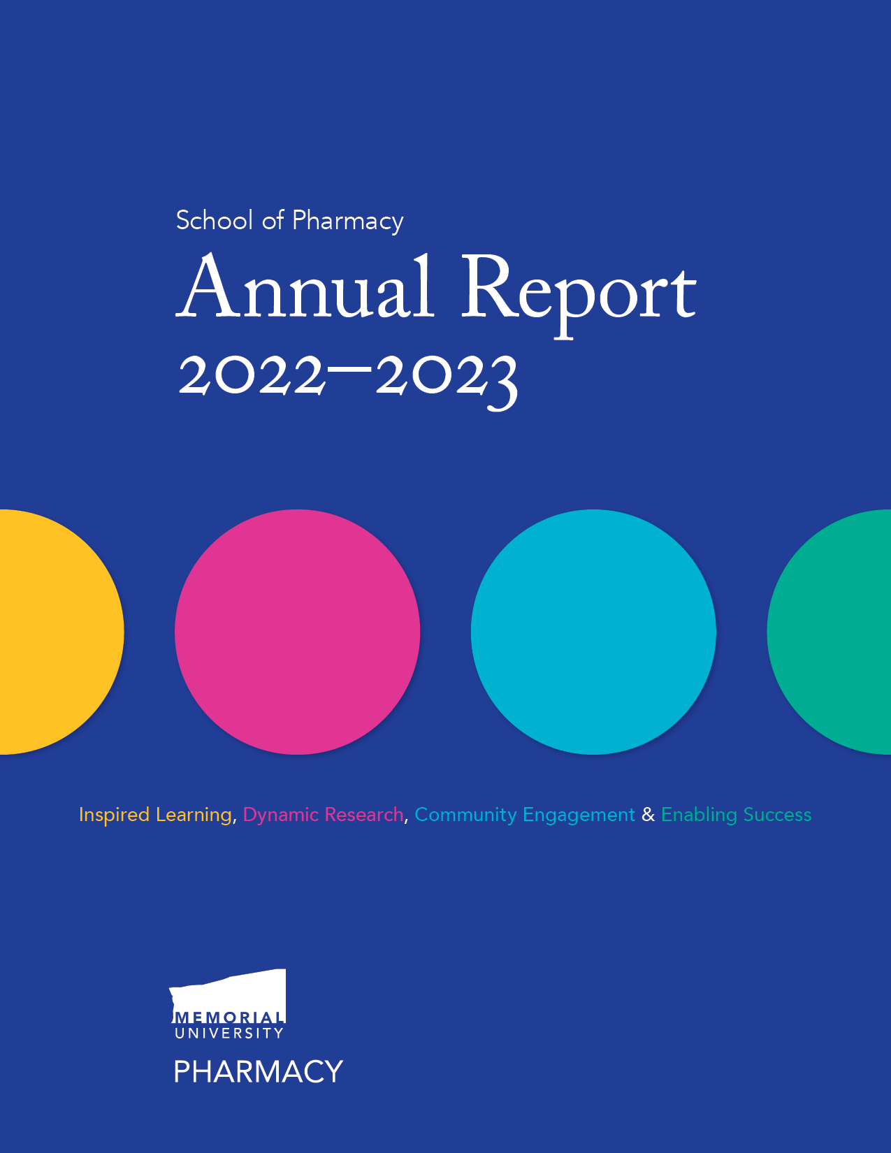 School of Pharmacy Annual Report 2022-2023 - front cover
