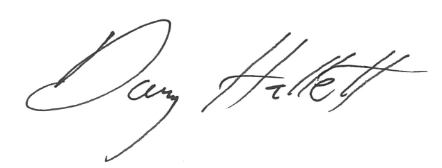 darcy hallett signature, acting head of the psychology department