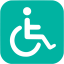 Wheelchair accessibility logo