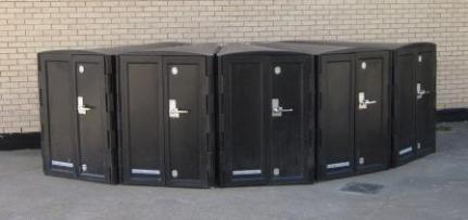 bike locker on St. John's campus